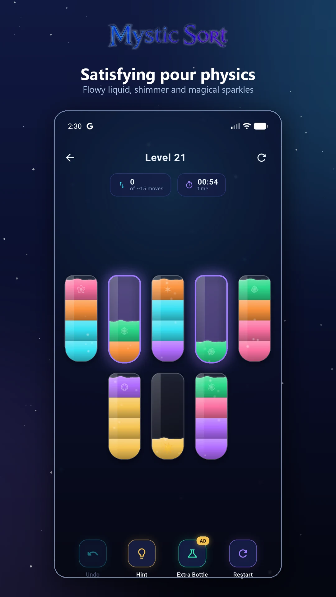 Mystic Sort: Water Sort Puzzle screenshot