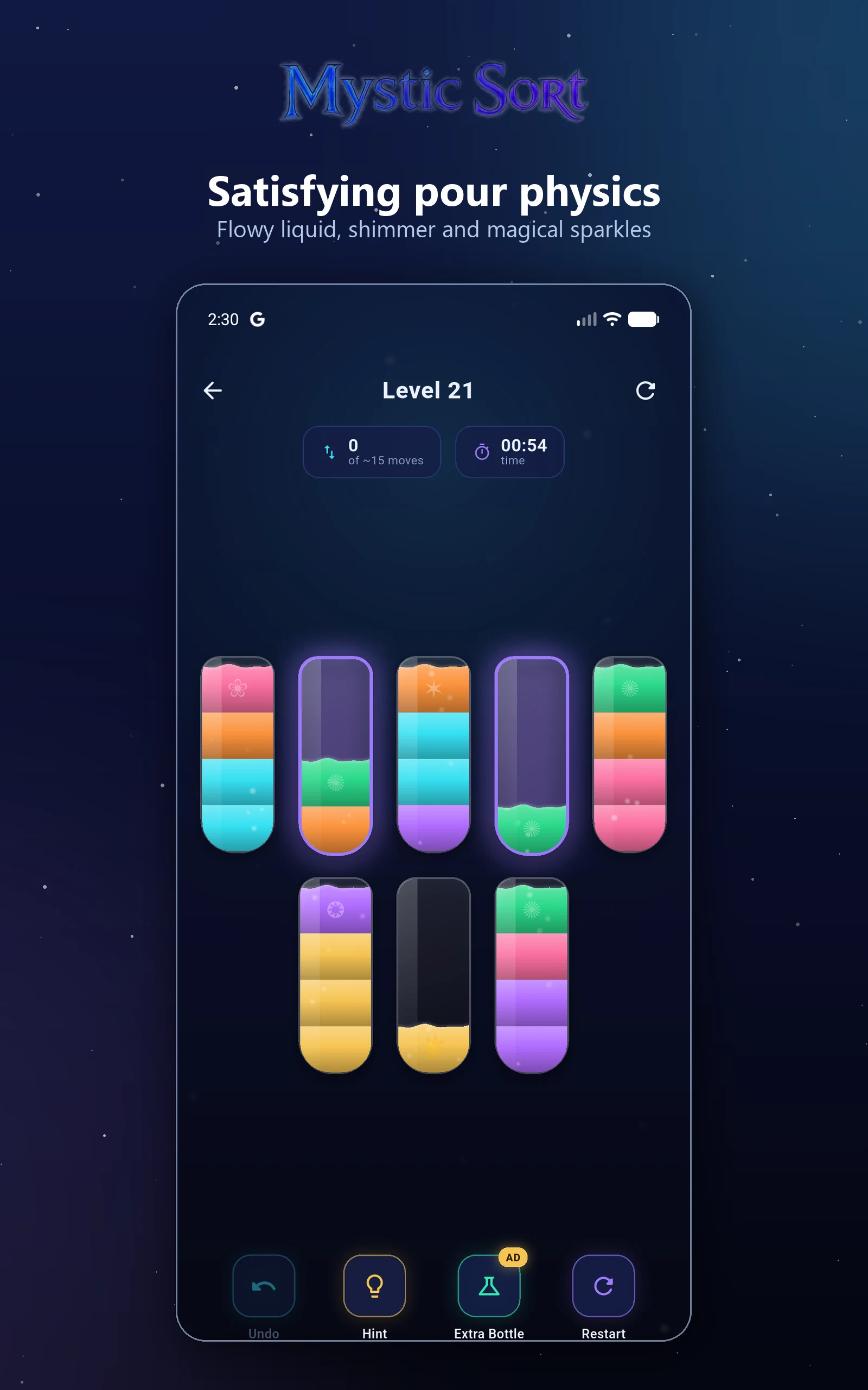 Mystic Sort: Water Sort Puzzle screenshot