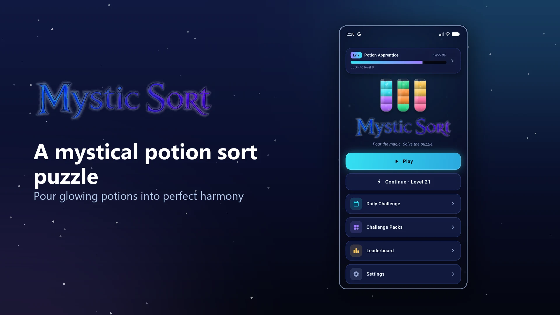 Mystic Sort: Water Sort Puzzle screenshot